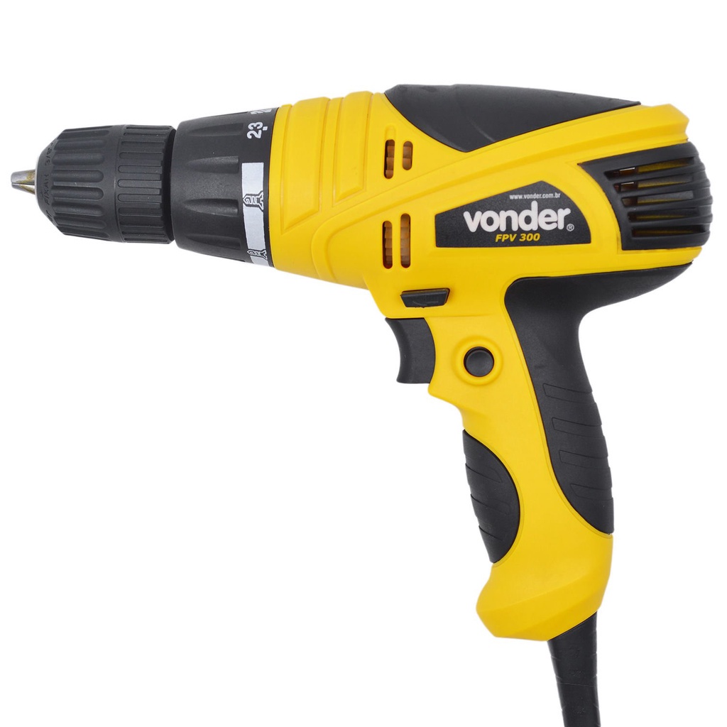 Furadeira e Parafusadeira Compacta com Regulagem de Torque FPV300 280w 3/8 Vonder em Oferta na Shopee