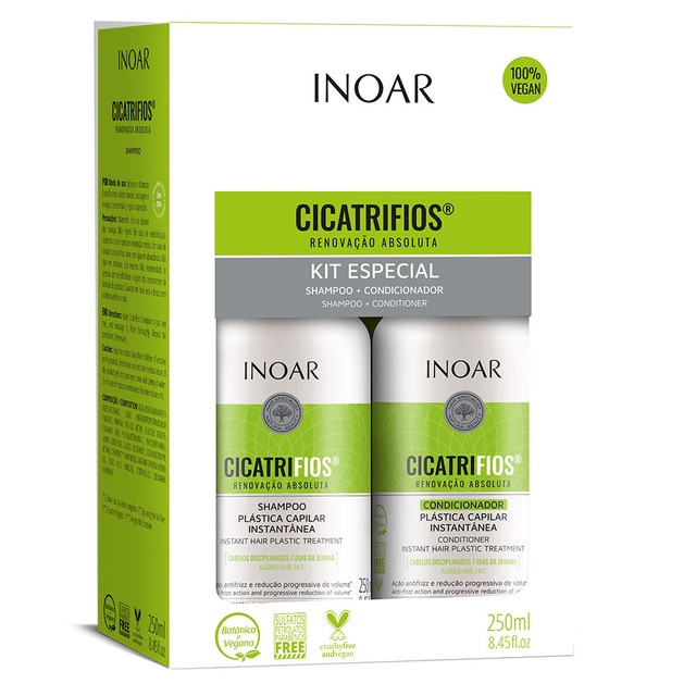 Kit Inoar Cicatrifios Duo 250ml em Oferta na Shopee