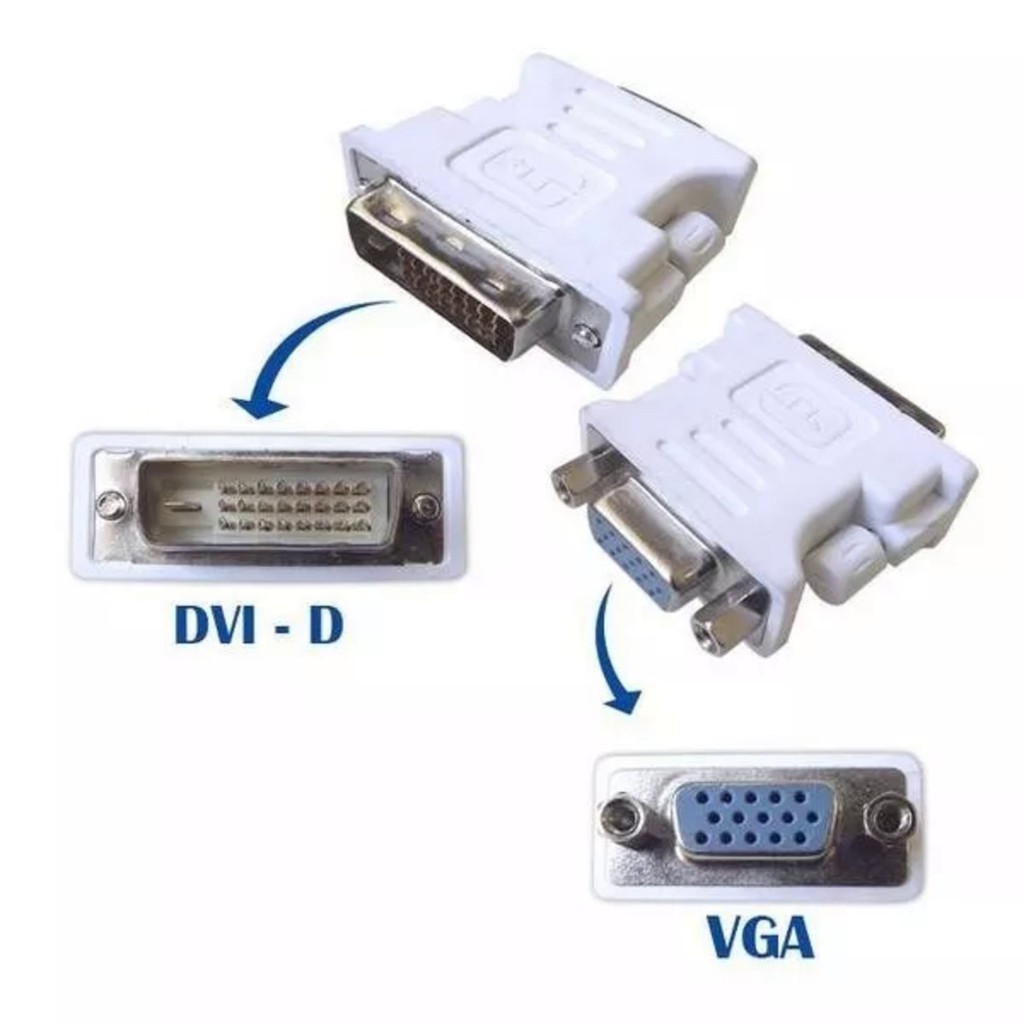 ADAPTADOR DVI D 24+1 PINOS MACHO PARA 15 PINOS FÊMEA
