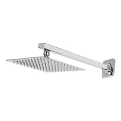 Ducha Chuveiro 20x20 Slim Inox Com Braço 30 Cm Solar Gás