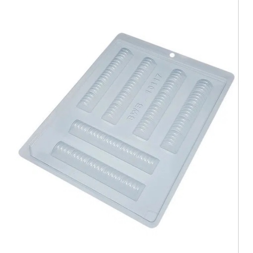 Forma Simples BARRINHA RAIADA em Acetato BWB Para Doces de Chocolate e Confeitaria. Cód: 10117 - N7 em Oferta na Shopee