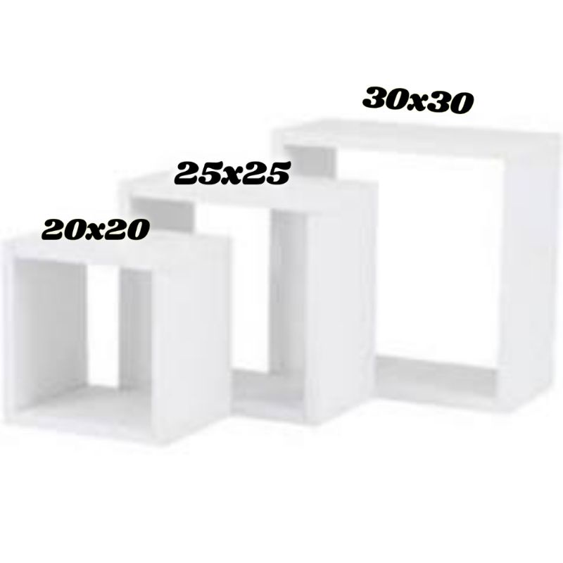 Nicho para Parede Retangular 3 unidades 100% MDF Branco