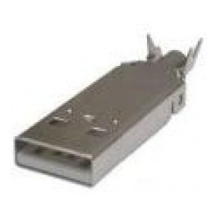 Kit 5 Peças Conector Usb Tipo A Macho Para Cabo modelo 006