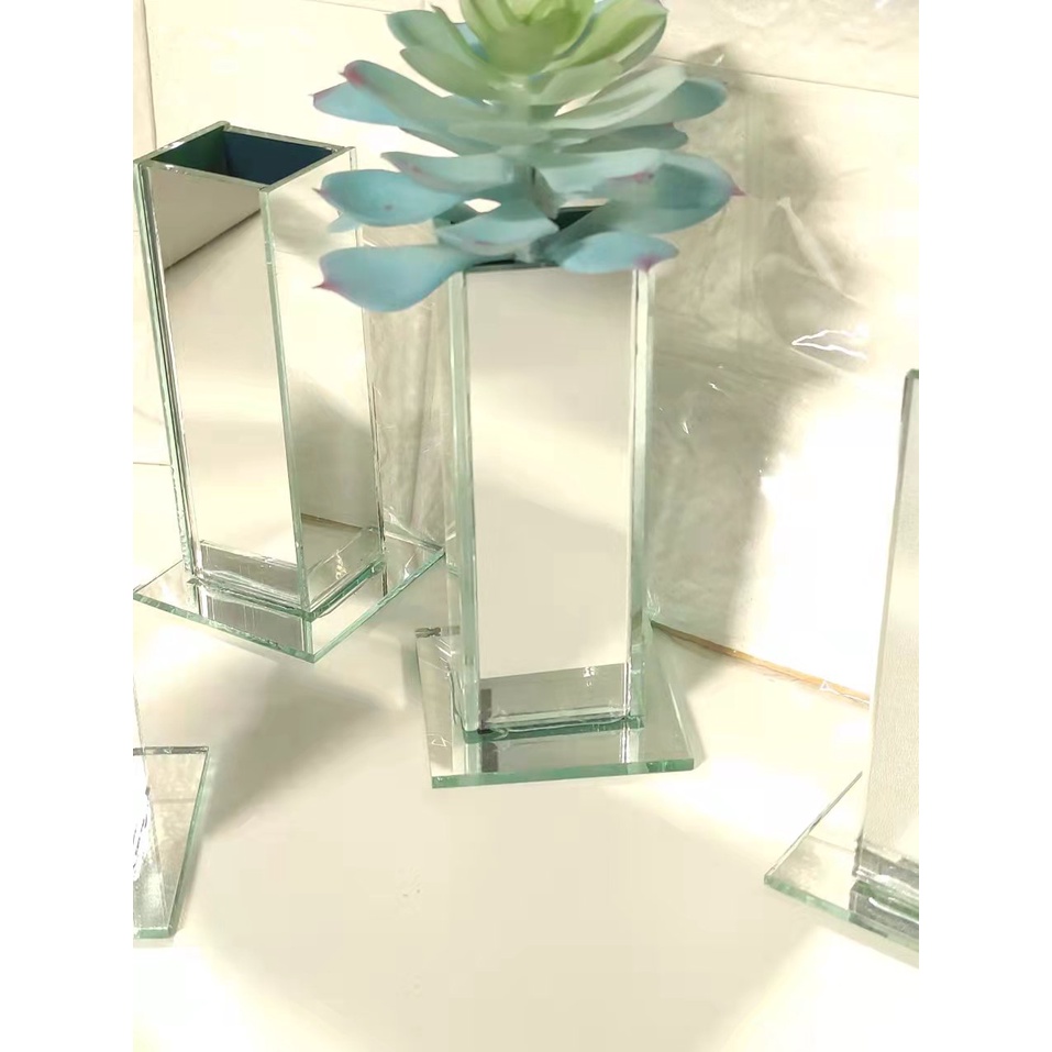 Vaso de vidro espelhado 13cm/17cm em Oferta na Shopee