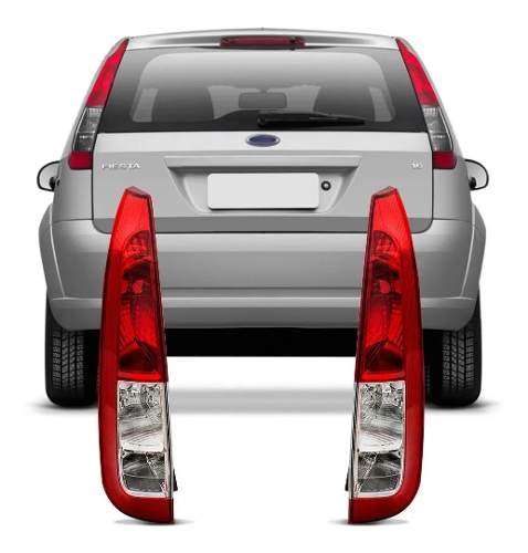 Lanterna Traseira Fiesta Hatch 2008 2009 2010 2011 2012 2013 2014 Bicolor