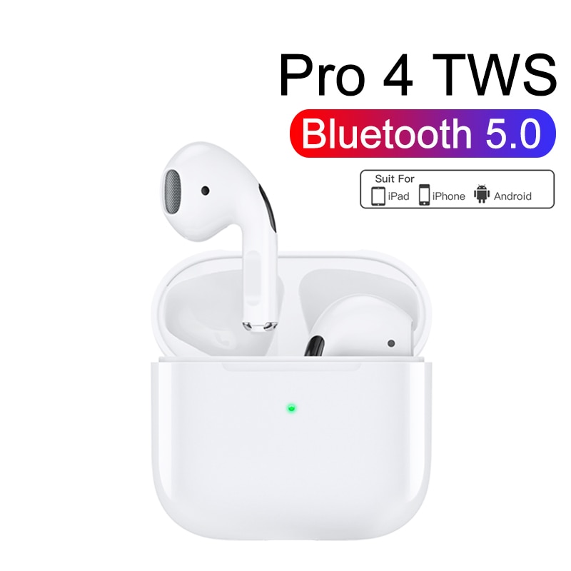 Mini Pro4 Tws Airpods Pro 4 Tws Fones De Ouvido Sem Fio Bluetooth Fone De Ouvido Esporte Handsfree Fones De Ouvido Com Cancel De Ruído Estéreo Gaming Headset Com Microfone