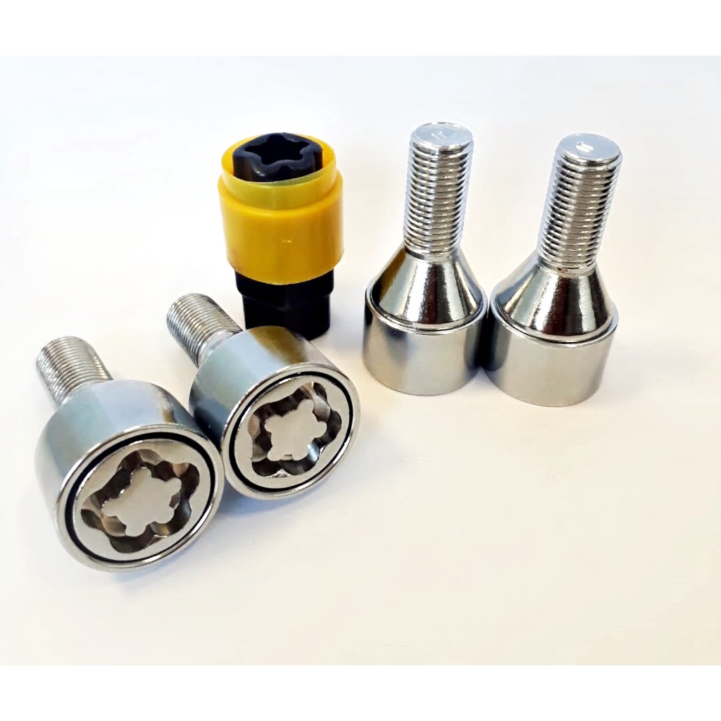 Kit dispositivo antifurto trava porca parafuso de rodas Volkswagen Virtus, Polo, Fox, Nivus, T-cross, Jetta, Tiguan, Amarok 2012 2013 2014 2015 2016 2017 2018 2019 2020 2021 2022