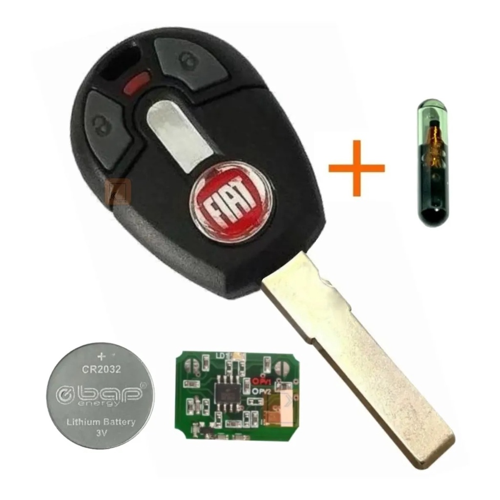 Chave Gaveta Fiat Palio Punto + Controle Alarme + Chip T42
