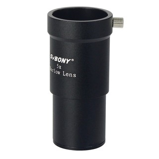 SVBONY 1,25 polegadas 5X Barlow Lens Metal Multi Revestido Banda Larga Filme Verde para Ocular Telescópio Padrão Astronomia