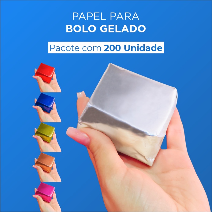 Papel Para Bolo Gelado - 20x22cm - 200 Unid.