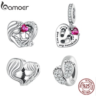 Pingente Bamoer 925 Sterling Silver Family Affection Bead Para Jóias De Bricolage