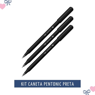 Caneta Pentonic Preta Cis Kit C/ 3 Unidades em Oferta na Shopee