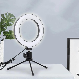 Ring Light Led Mesa Iluminador Pequena Tripé 6 Polegada 16cm