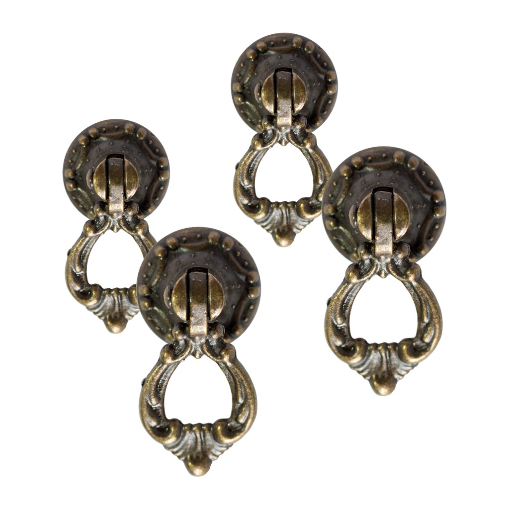 Kit 4 Puxador Mini Milao Ouro Envelhecido colonial Vintage em Oferta na Shopee