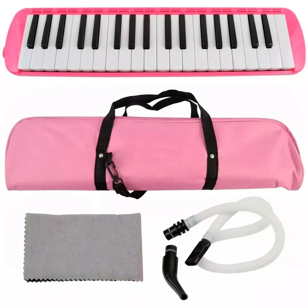 Escaleta Melódica Andaluz 32 Teclas Rosa C/ Estojo Ft32k