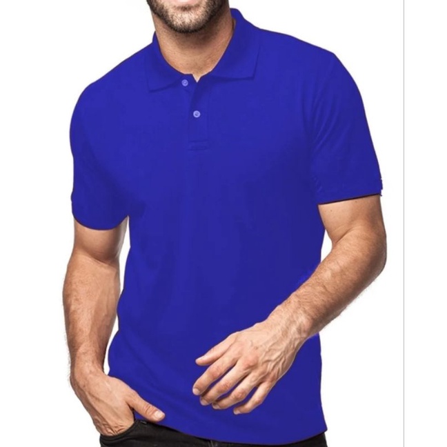 Camisa masculina gola polo uniforme lisa básica sublimação PIQUET poliéster REF-532
