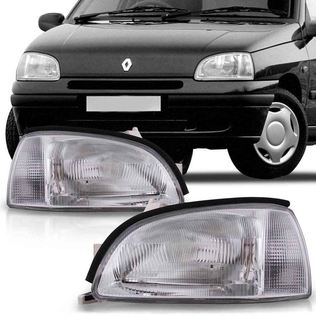 Farol Clio 96 97 98 99 Cromado em Oferta na Shopee