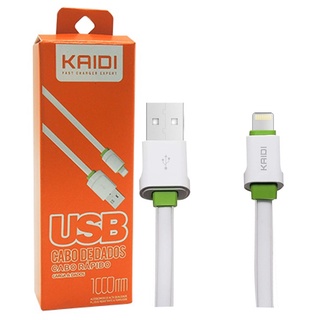 Cabo Usb Carregador Turbo Rapido Original Kaidi Para Celular Iphone