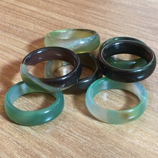 Anel Ágata verde pedra semipreciosa com 100% de pureza 7 opções de anéis em diferentes tons e brilhos em Oferta na Shopee