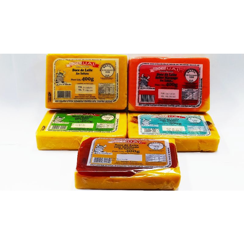 Doce de Leite em Tablete 400g - Doce de Mpinas - 5 Sabores