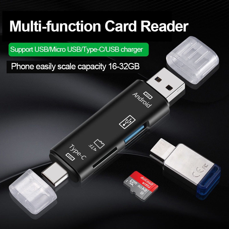 Em Tipo C Leitor De Cart O Otg De Alta Velocidade Micro Usb Para