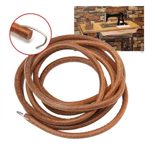 Correia do Pedal de Couro Para Máquina De Costura Antiga Pretinha Singer Elgin Vigorelli - Maquina Domestica de Pedal