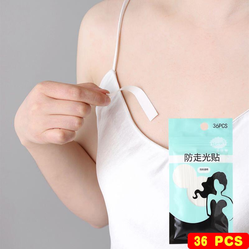 36 Pçs Adesivo Transparente Invisíveis/Fita Adesiva Dupla-Face Sem Costura Com Gola Em V em Oferta na Shopee