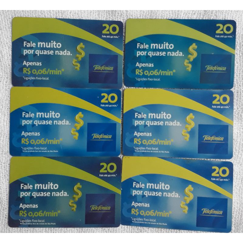 Cartão Telefônico para uso em Orelhão