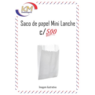 Saco de papel mini lanche c/500 unid. - 6 x 11,5 cm - lanchinho, saquinho de papel, pipoca em Oferta na Shopee