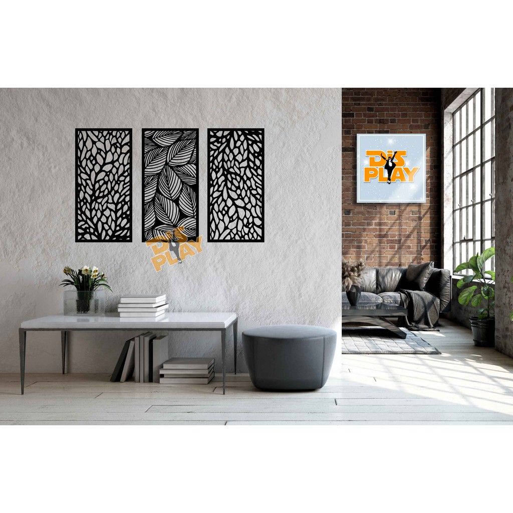 Quadro Decorativo Folhagem Vazado Em Mdf Shopee Brasil 3268