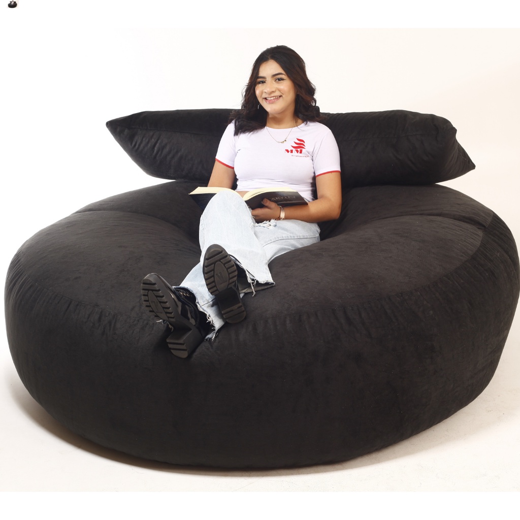 puff cama aconchegante para dormir 170x55cm sem enchimento