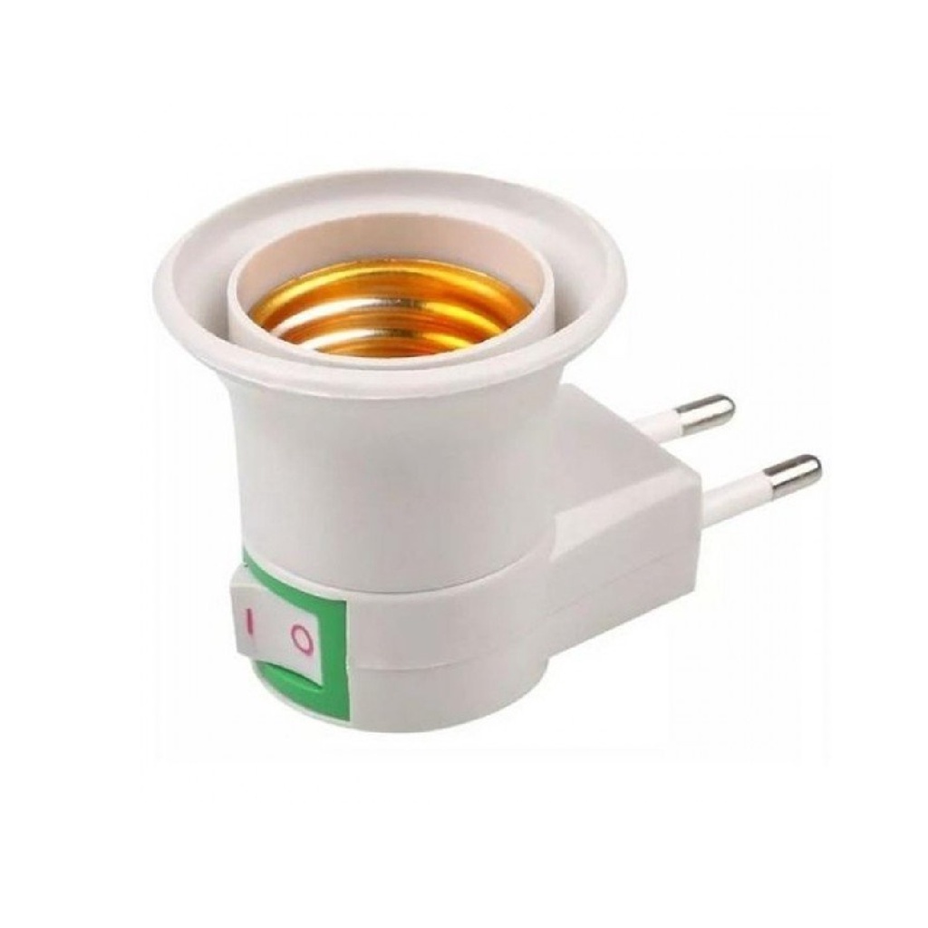 Soquete De Lampada Universal Com Botão Liga Desliga Teste Bocal E27 em Oferta na Shopee