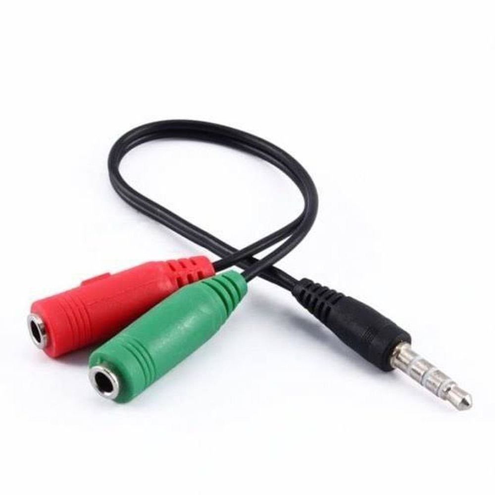 Divisor Y Fone + Microfone P2 P3 Macho x 2 P2 Femea Trrs