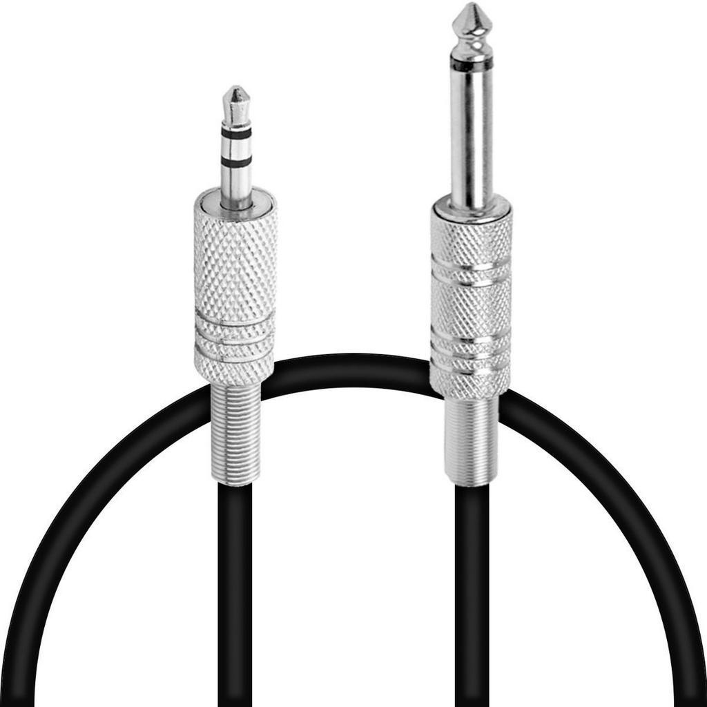 Cabo P2 P10 Estereo Profissional Adaptador Mesa De Som Audio Auxiliar 2 Metros Celular Caixa Musica