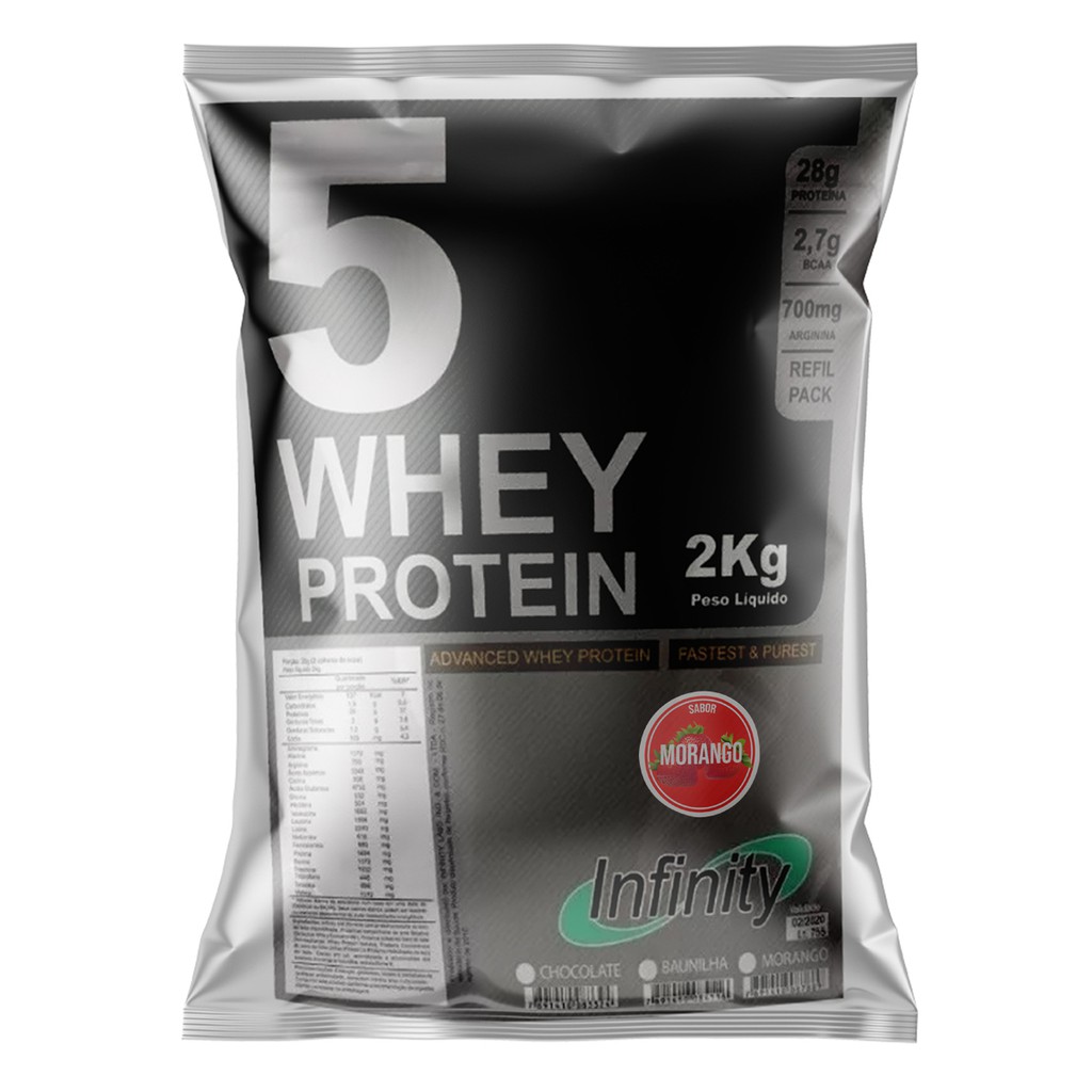 whey protein concentrado isolado hidrolisado 3w 2kg Infinity Morango