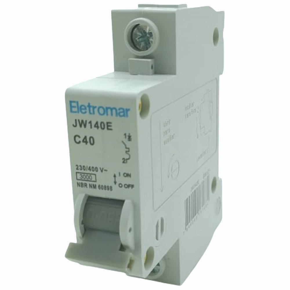 DISJUNTOR UNIP. 40AMP. DIN ELETROMAR