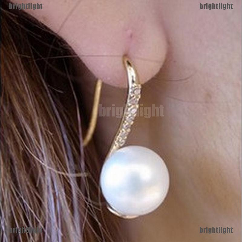 Elegante Pedra De Imitação De Moda/Brincos De Pérola Para