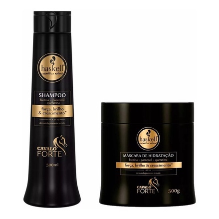 Haskell Shampoo E Creme Para Tratamento 500ml/g Cavalo Forte