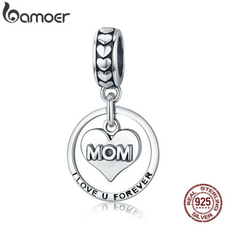 AMOER Charme para Mãe com Gravura em Inglês Prata 925 Presente SCC649​ em Oferta na Shopee