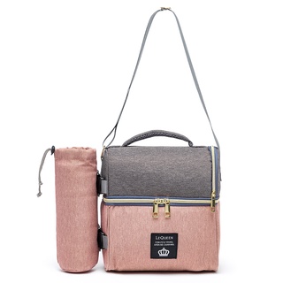 Sacola Térmica Feminina Lequeen Marmita Fitness Lanche Bolsa Transversal