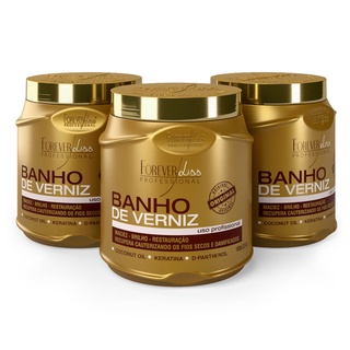 Combo Com 3 Máscaras Banho De Verniz Forever Liss