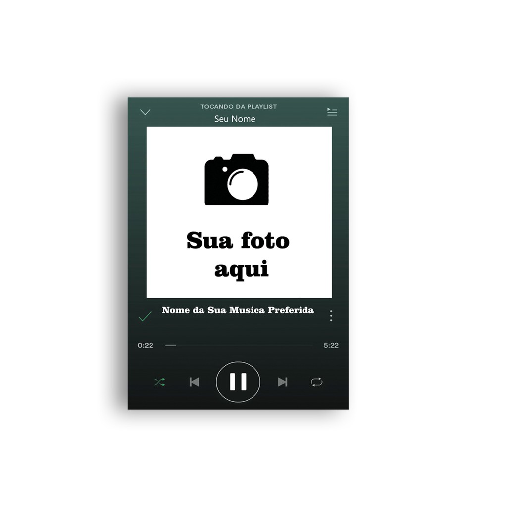 Quadro Placa Decorativa personalizado spotify sua foto, frase, serie filmes, quadro anime, dia dos namorados, presente namorado, família, quadro sala, decoracao quarto,porta retrato