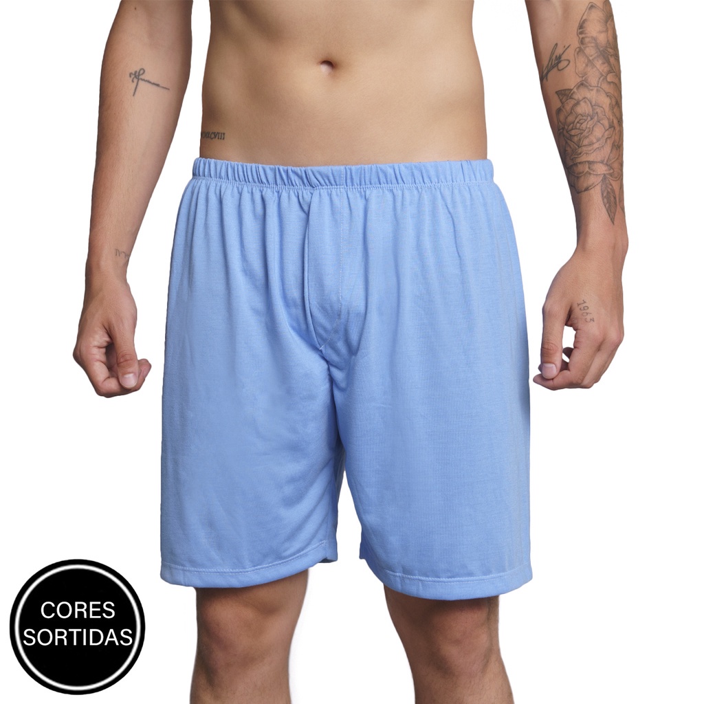 Kit 5 Samba Canção WLS Modas Malha Masculina Dormir Verão