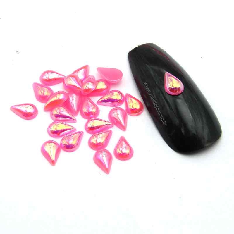 Gota Chifre De Unicornio 4x6 50 Peças 9 Cores Decoração Unhas Nail Art Manicure 3d Pedrarias