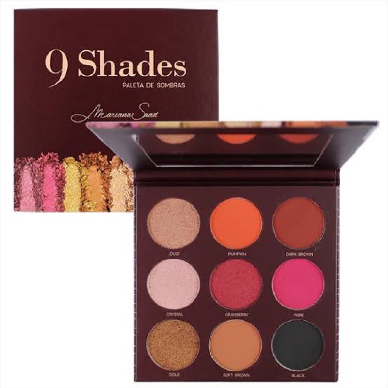 Paleta de Sombras 9 Shades Mariana Saad