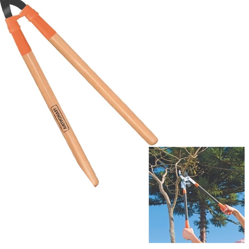Cabo Tesourão Extensor de Cabo de Tesoura Laranja Fibra de Vidro para Jardineiro para Poda
