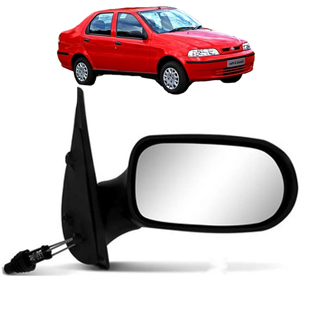 Retrovisor Siena Palio Fire 2001 2002 2003 com Controle 4 Portas Lado Direito