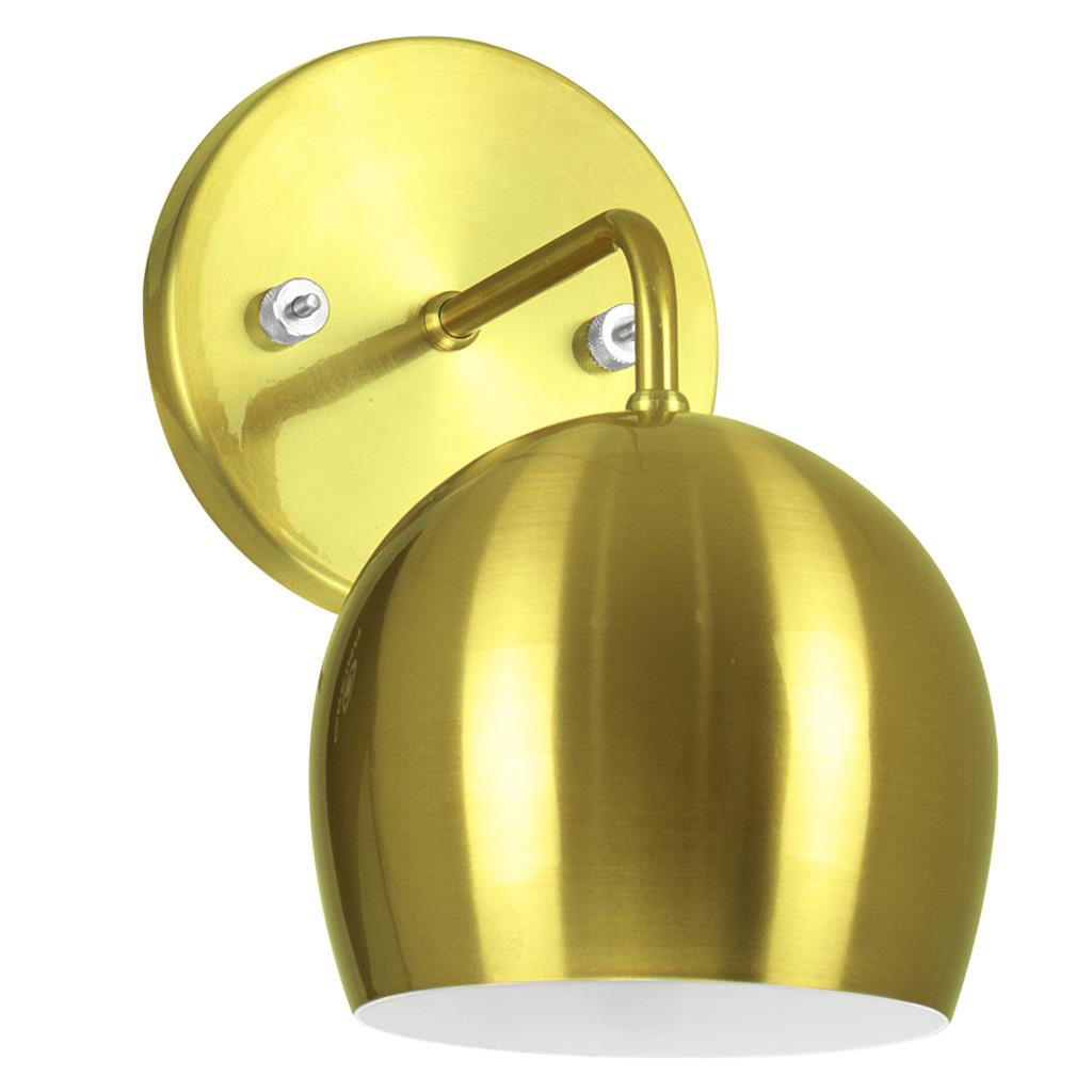 Arandela Aluminio Bola Dourado 23x25cm em Oferta na Shopee