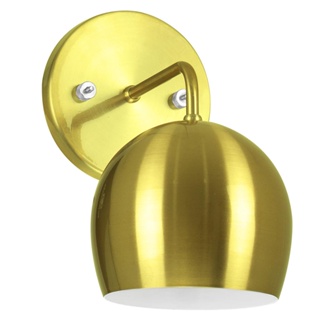 Arandela Aluminio Bola Dourado 23x25cm em Oferta na Shopee