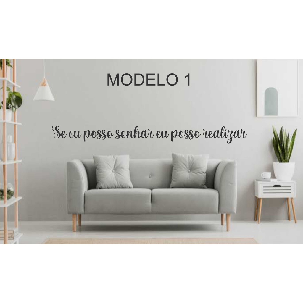 Frase Se eu posso sonhar eu posso realizar aplique parede em MDF 3mm decoração para sala quarto estilo papel de parede
